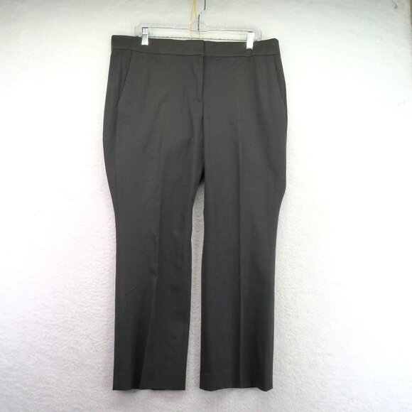 J Crew Pants Womens Size 12 Campbell Dark Gray Straight Leg Dress Slacks New - Picture 1 of 10